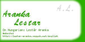 aranka lestar business card
