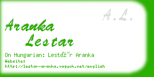 aranka lestar business card